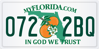 FL license plate 0722BQ