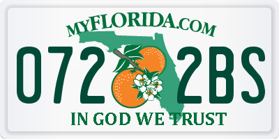 FL license plate 0722BS