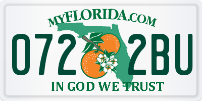 FL license plate 0722BU