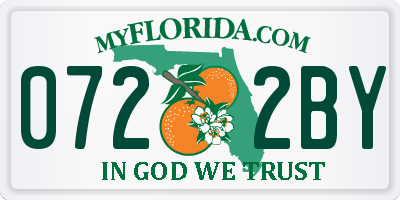 FL license plate 0722BY