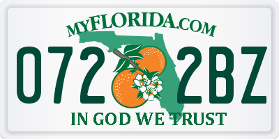 FL license plate 0722BZ