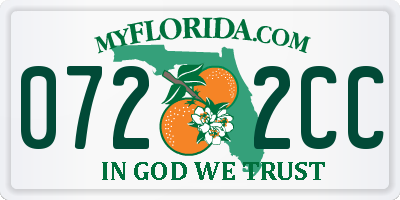 FL license plate 0722CC