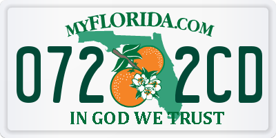 FL license plate 0722CD