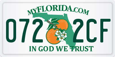 FL license plate 0722CF