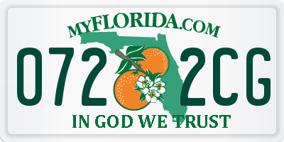FL license plate 0722CG