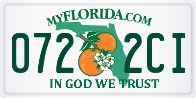 FL license plate 0722CI