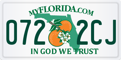 FL license plate 0722CJ