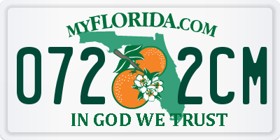 FL license plate 0722CM