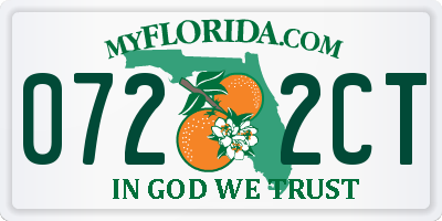 FL license plate 0722CT