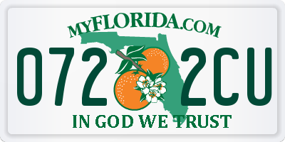 FL license plate 0722CU