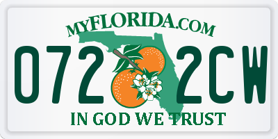 FL license plate 0722CW