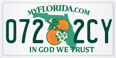 FL license plate 0722CY