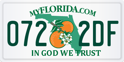 FL license plate 0722DF