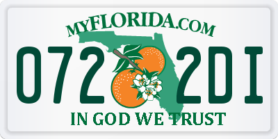 FL license plate 0722DI