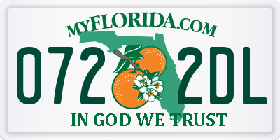 FL license plate 0722DL