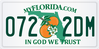 FL license plate 0722DM
