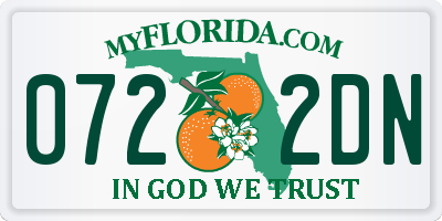 FL license plate 0722DN