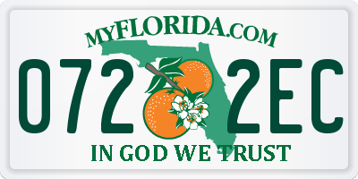 FL license plate 0722EC