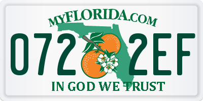 FL license plate 0722EF