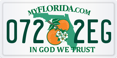 FL license plate 0722EG