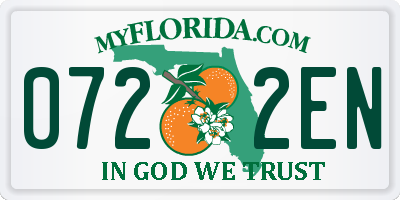 FL license plate 0722EN