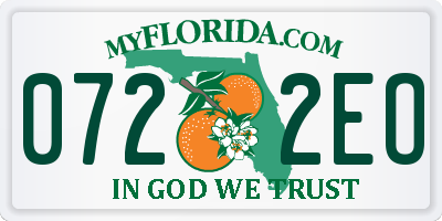 FL license plate 0722EO