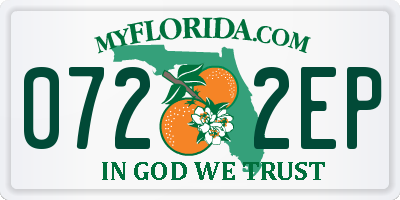 FL license plate 0722EP