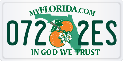 FL license plate 0722ES