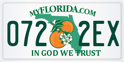 FL license plate 0722EX