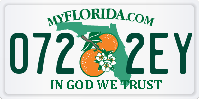 FL license plate 0722EY