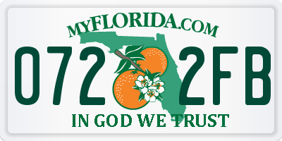 FL license plate 0722FB