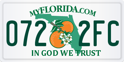 FL license plate 0722FC