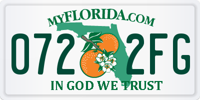 FL license plate 0722FG