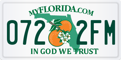 FL license plate 0722FM