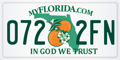 FL license plate 0722FN
