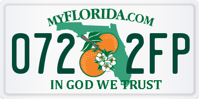 FL license plate 0722FP