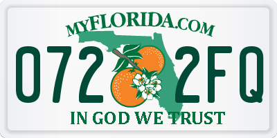 FL license plate 0722FQ