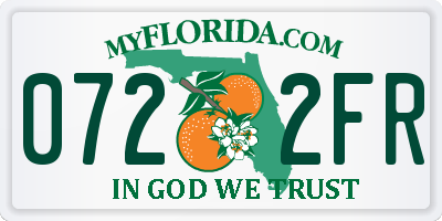 FL license plate 0722FR