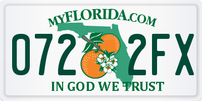 FL license plate 0722FX