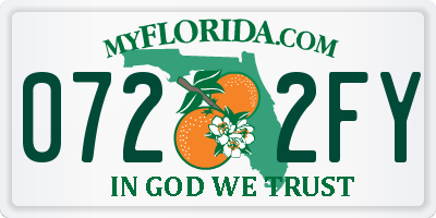 FL license plate 0722FY