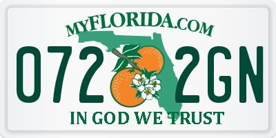 FL license plate 0722GN