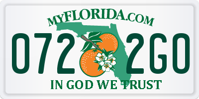 FL license plate 0722GO