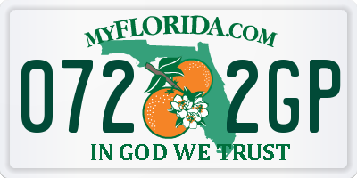 FL license plate 0722GP