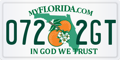 FL license plate 0722GT