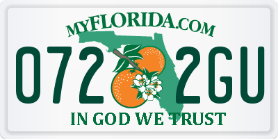 FL license plate 0722GU