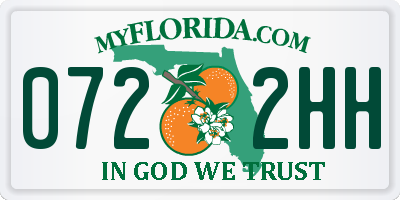 FL license plate 0722HH
