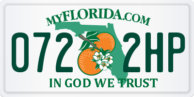 FL license plate 0722HP