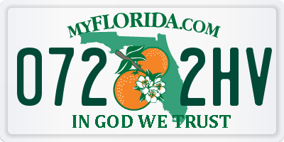 FL license plate 0722HV