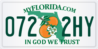 FL license plate 0722HY