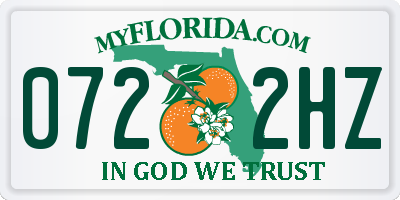 FL license plate 0722HZ